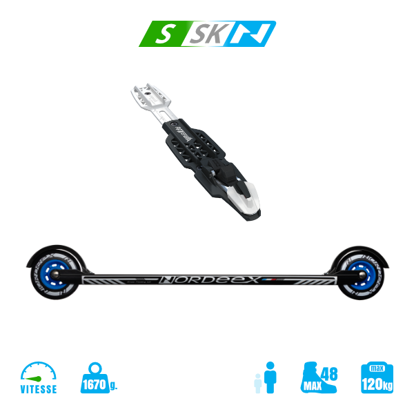 Ski-Roues Nordeex - Snow Feeling Skating 610 Blue Avec Fixations