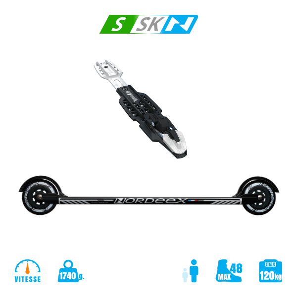 Ski-Roues Nordeex - Snow Feeling Skating 610 Black Avec Fixations